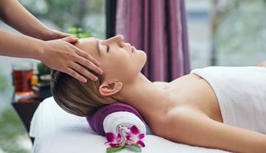 Woman receiving massage