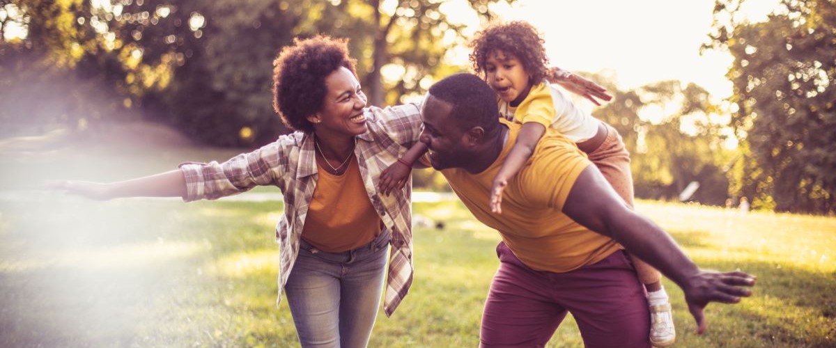 Family getting active with skateboarding