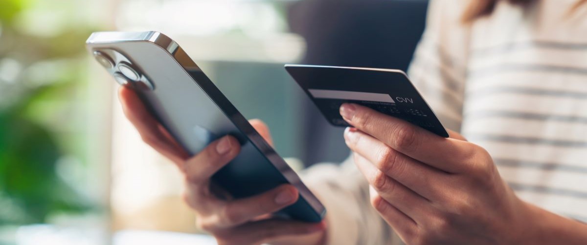 Person using a credit card