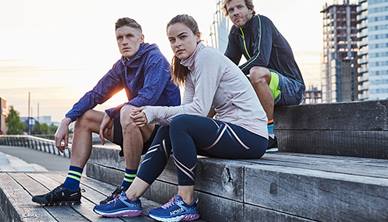 Group of runners sitting down