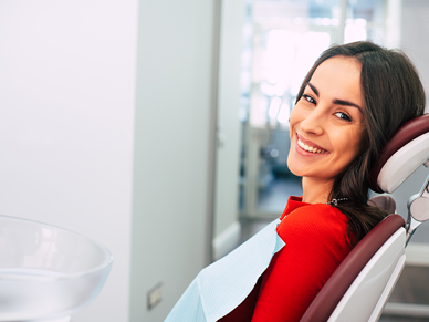 woman at the dentist