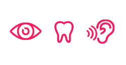 Optical, dental and hearing icon