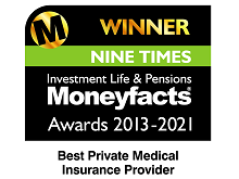 MoneyFacts Awards logo - Winner Best Private Medical Insurance Provider