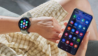 Woman looking at her watch